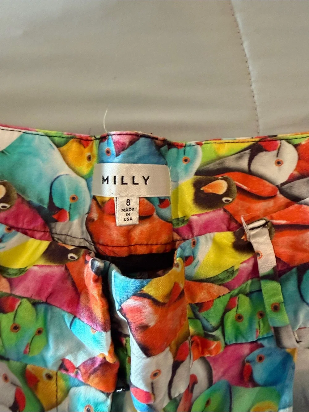 Milly Multicolor Parrot-Print Shorts
